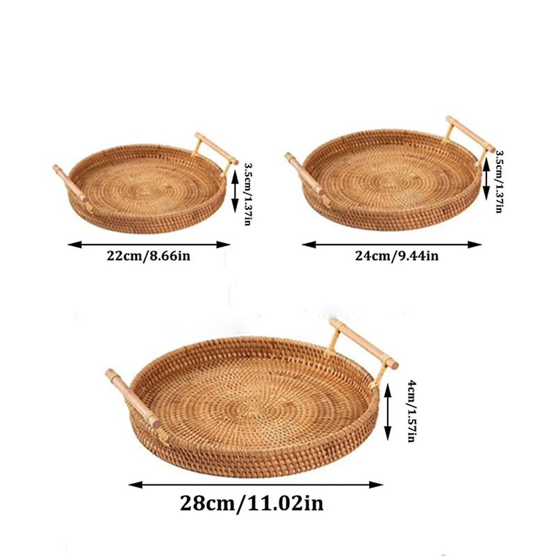 Cesta Redonda de Armazenamento Decorativo 1Pç