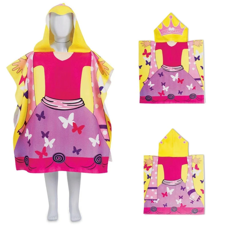 Toalha de Banho Infantil com Capuz Poncho – Conforto e Diversão para os Pequenos! 🦄🦈🚀