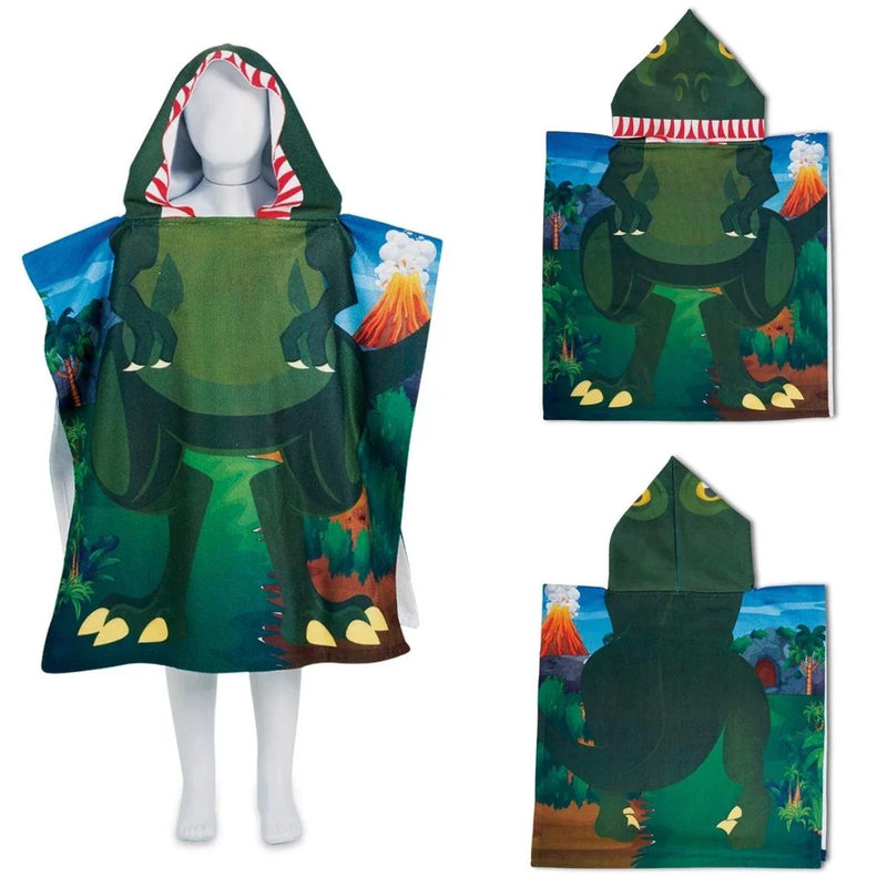 Toalha de Banho Infantil com Capuz Poncho – Conforto e Diversão para os Pequenos! 🦄🦈🚀