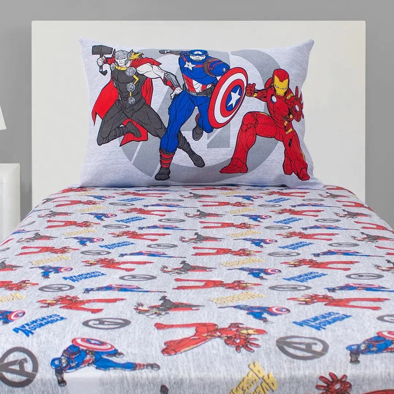 Roupa de Cama Menino Vingadores Homem de Ferro 2 Peças Solteiro C/ Elástico